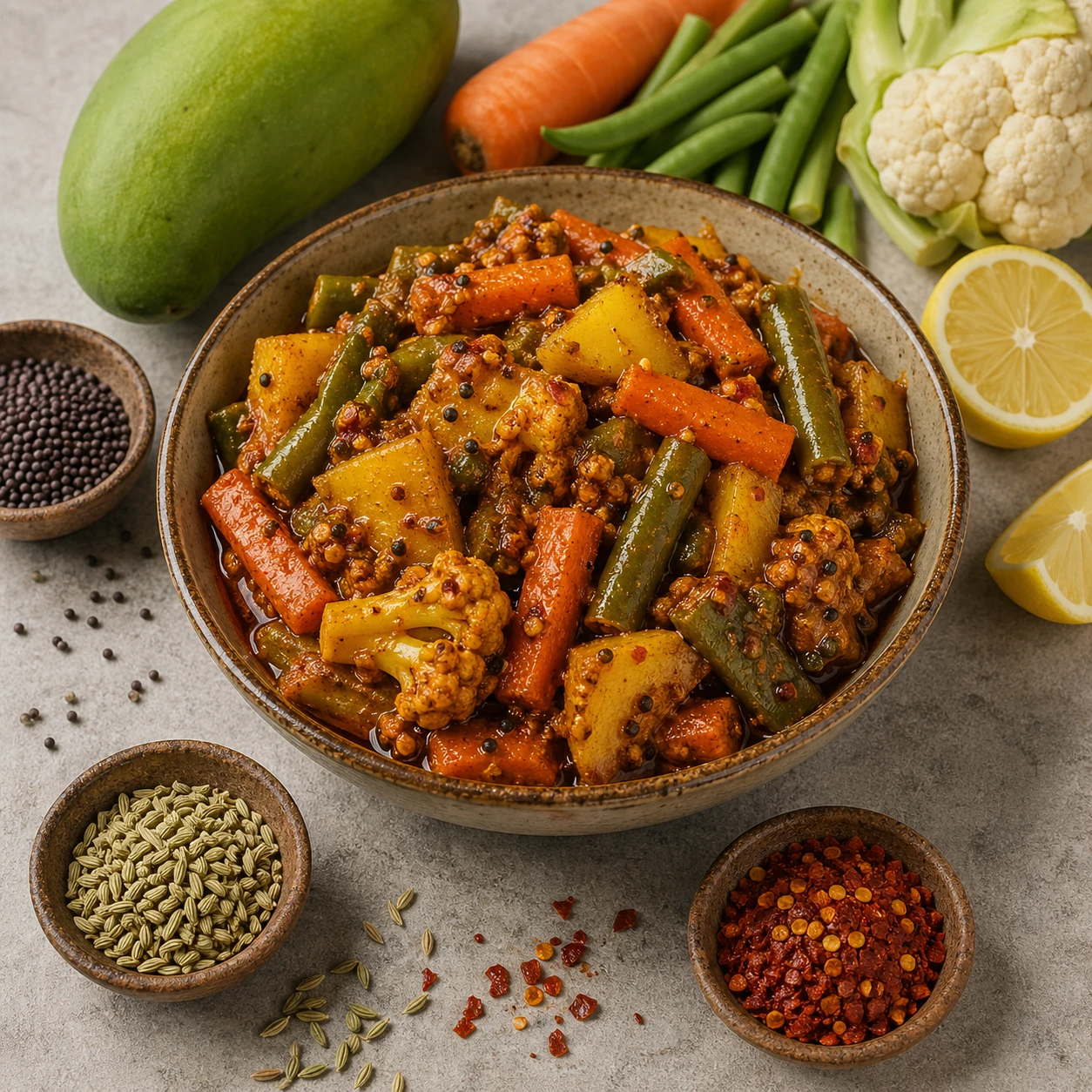 Mixed Vegetable Pickle (Sweet & Sour)