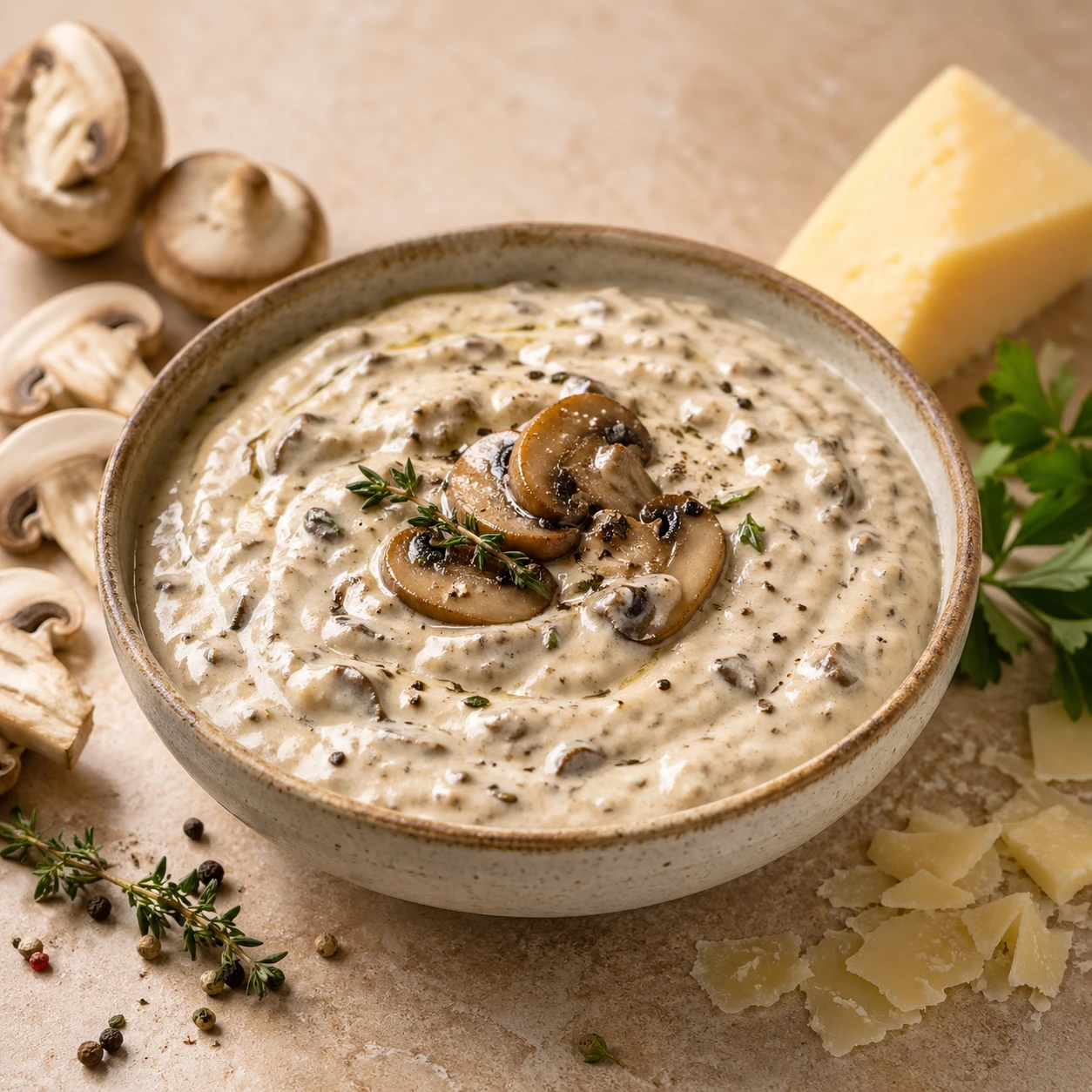 Mushroom Cheese Dip