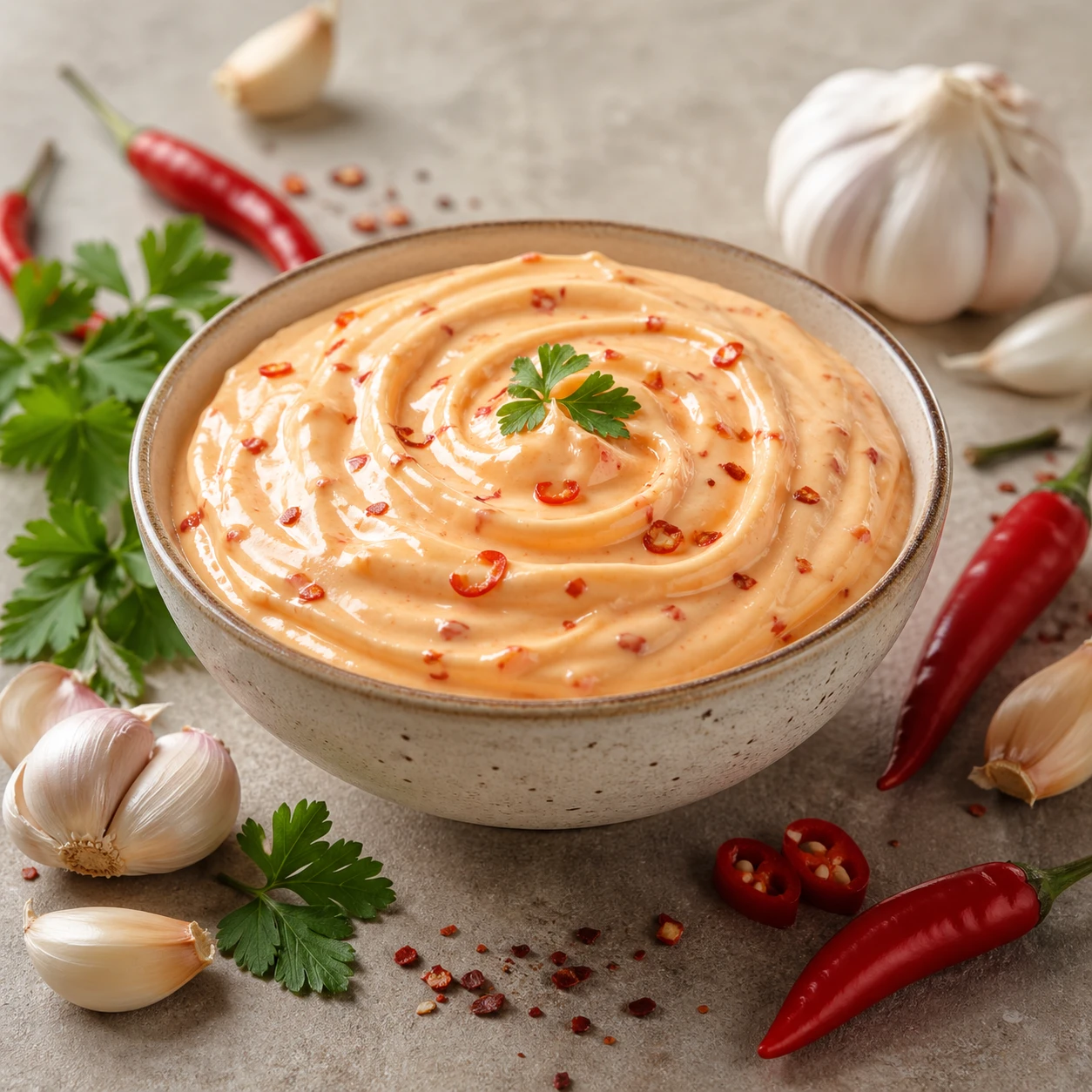 Chilli Garlic Mayo Dip