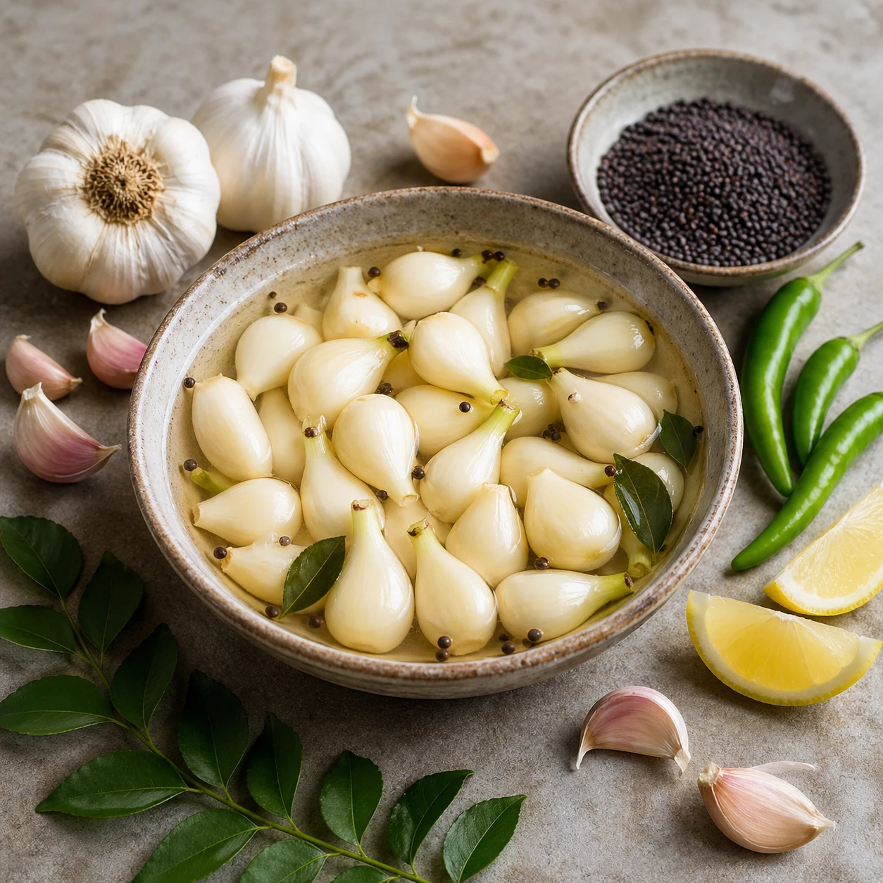 Pear Garlic Pickle (in Water)