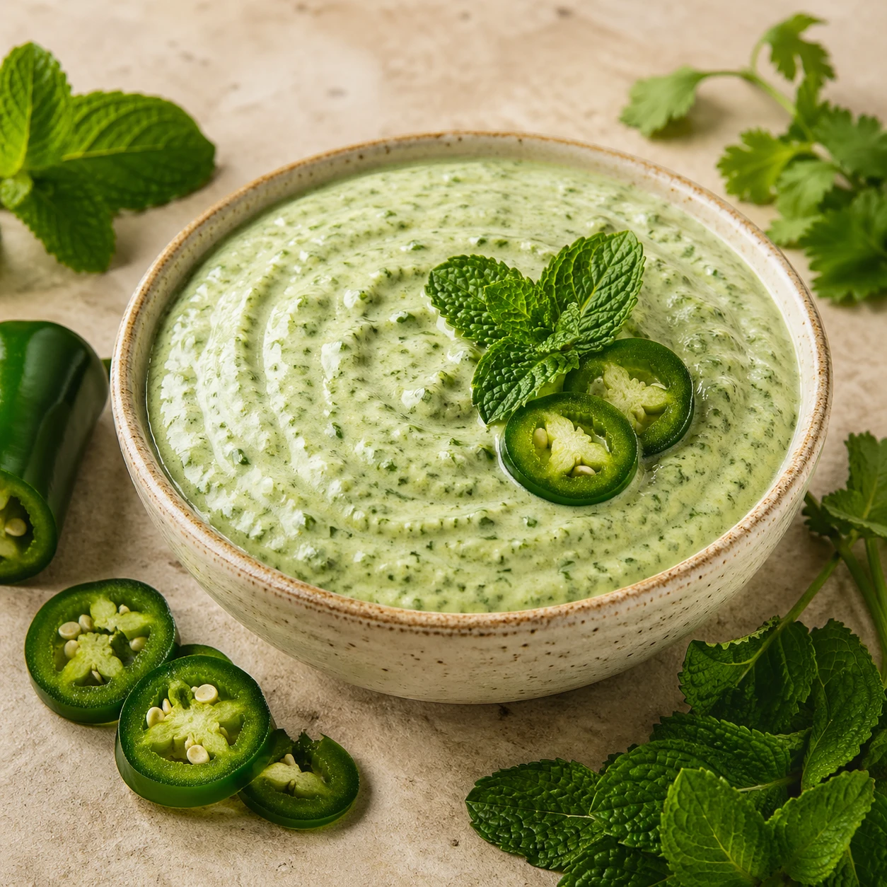 Mint and Jalapeno Dip