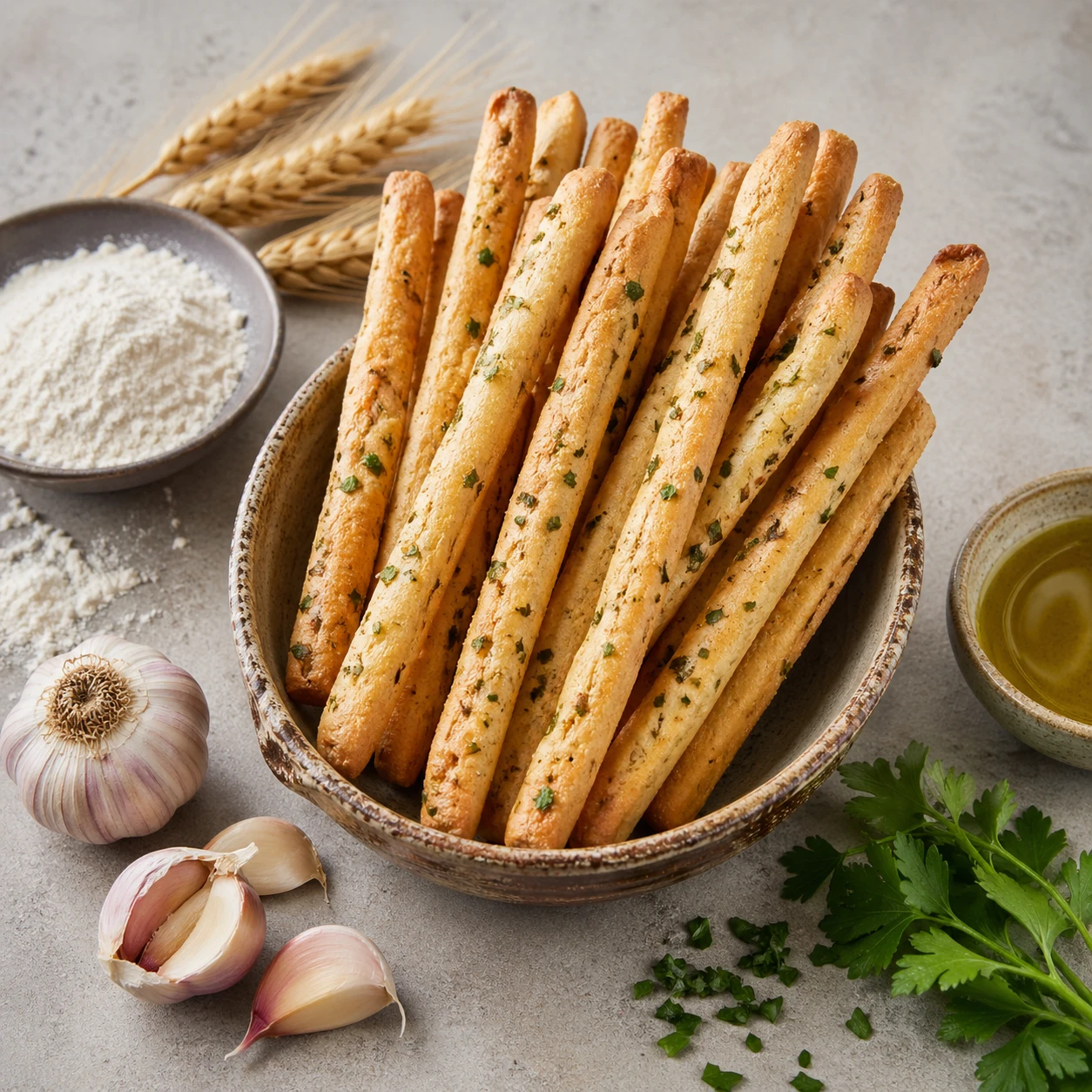 Garlic Grissini
