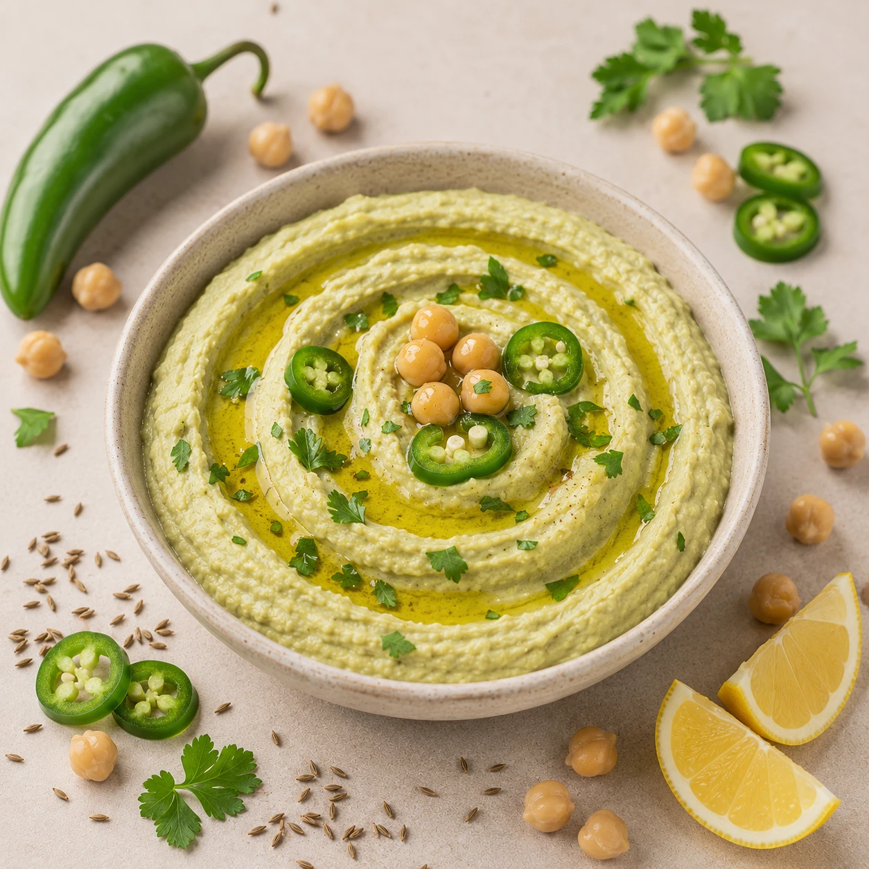 Jalapeno Jain Hummus